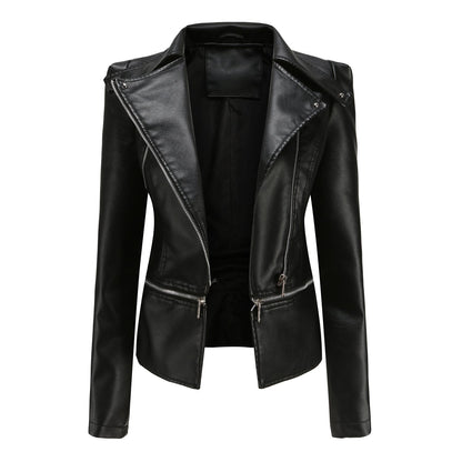 Classic Women's Leather Biker Jacket