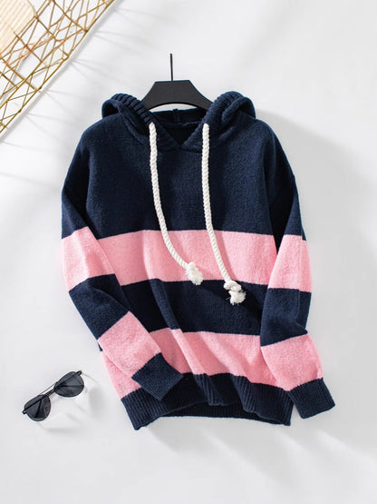 Casual Multicolor Hooded Sweatshirt