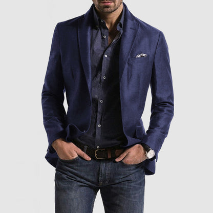 Slim Fit Men's Wool Blazer Classic Style
