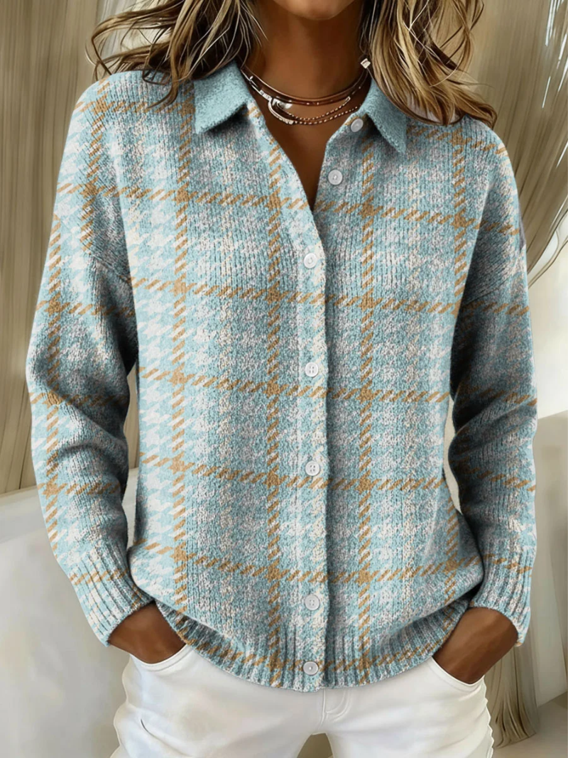 Classic Checked Women's Blouse - Vossary