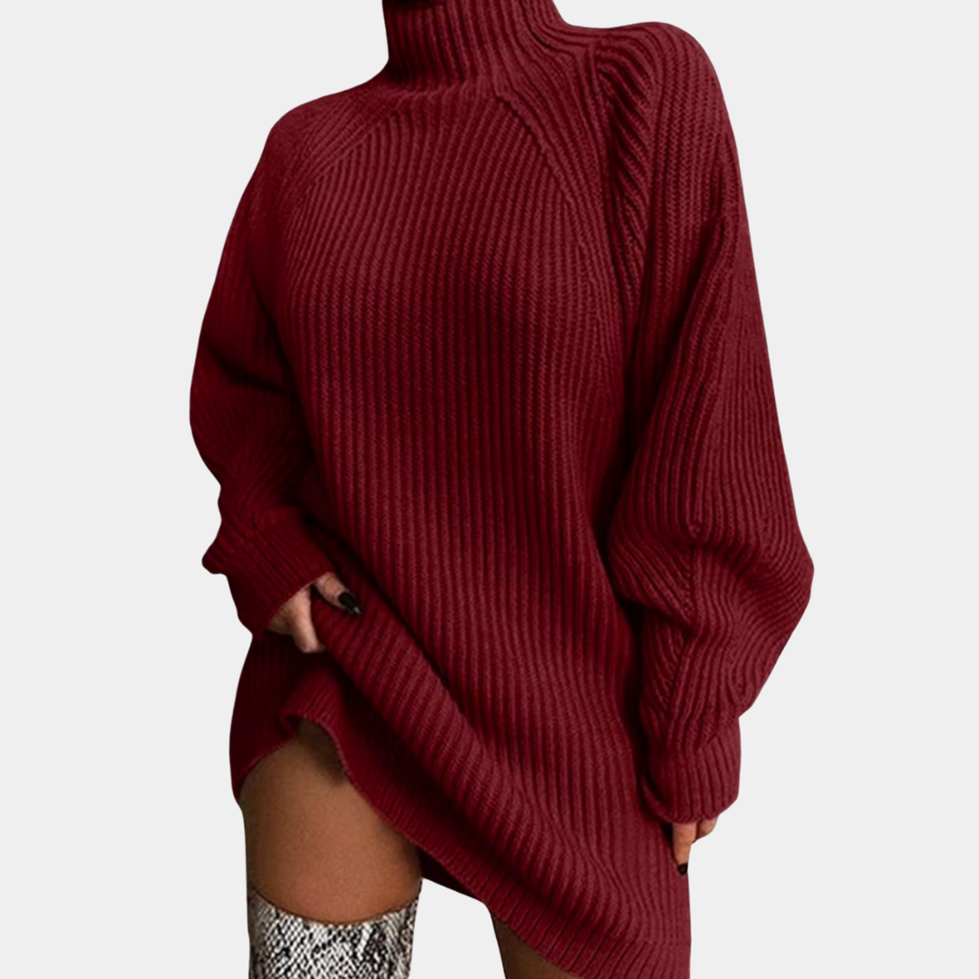 Soft Large Women's Knitted Crew Sweater