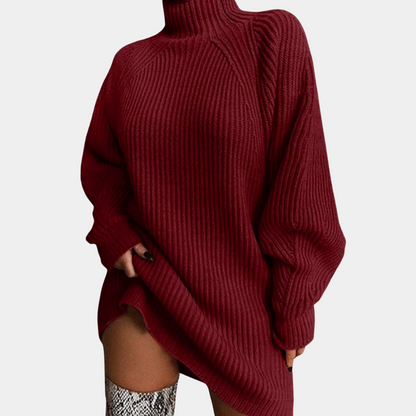 Soft Large Women's Knitted Crew Sweater