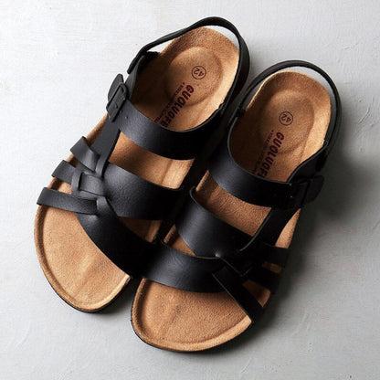 Genuine Brown Leather Flip Flops