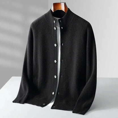 Warm Crew Neck Wool Sweater Cardigan - EasyApparels