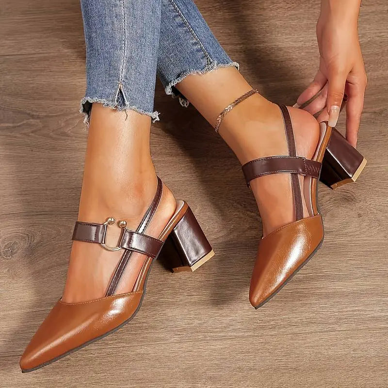 Comfortable Low Heel Slingbacks for Women