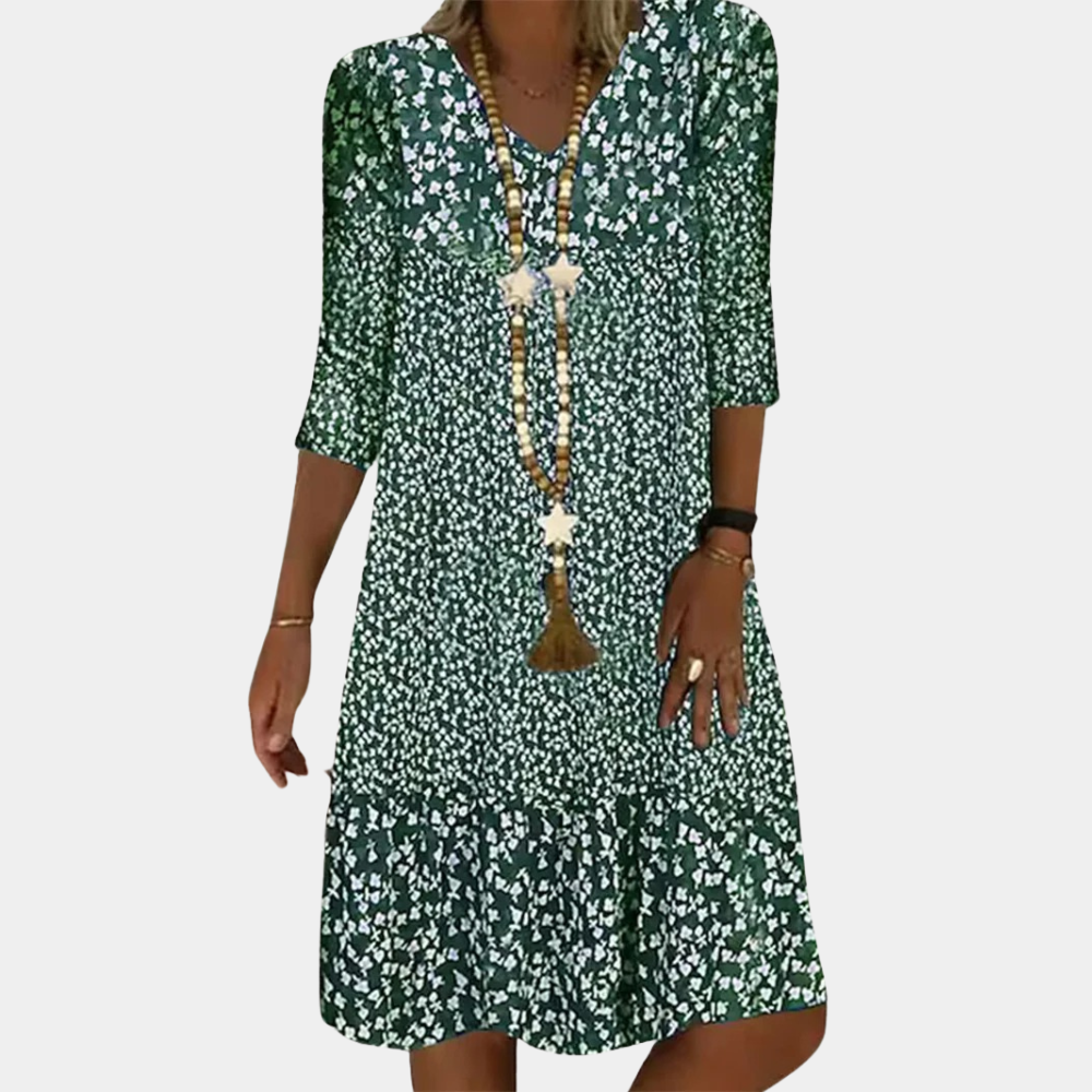 Lightweight Floral Midi Dress for Women - Vossary