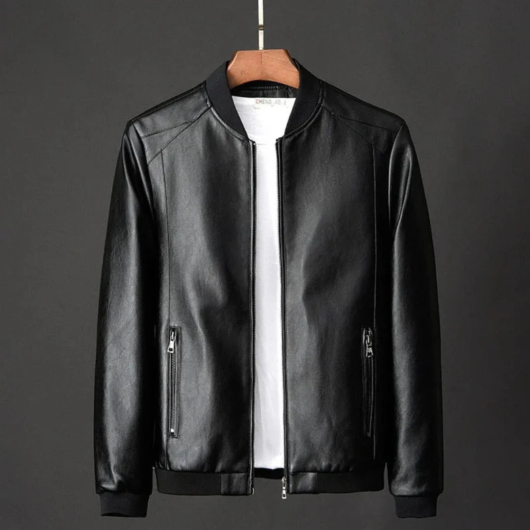 Timeless Synthetic Leather Coat - EasyApparels