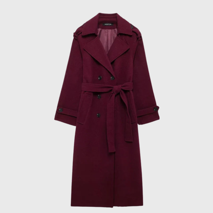 Warm Women's Long Wool Coat