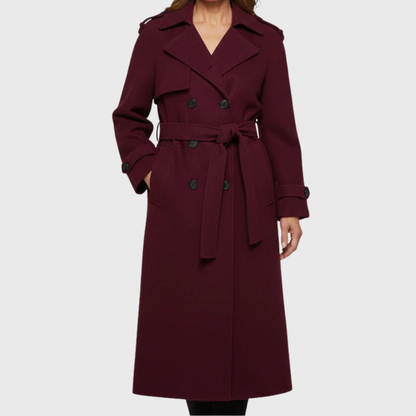 Warm Women's Long Wool Coat - Vossary