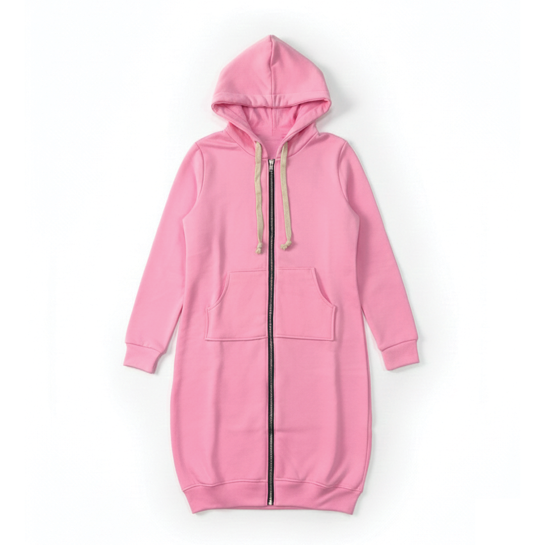 Casual Oversized Zip Up Hoodie