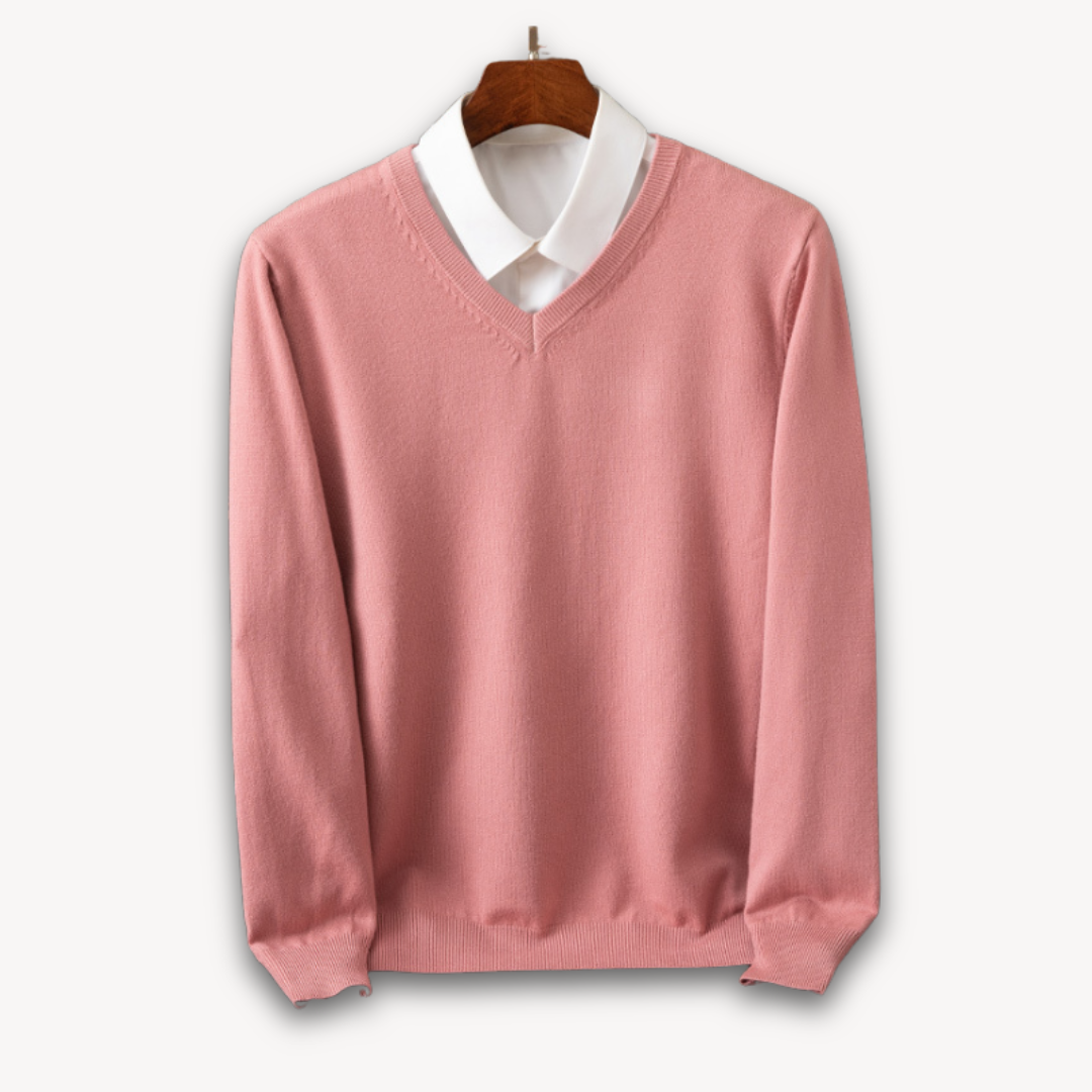 Classic Fit Men's Soft V-Neck Sweater