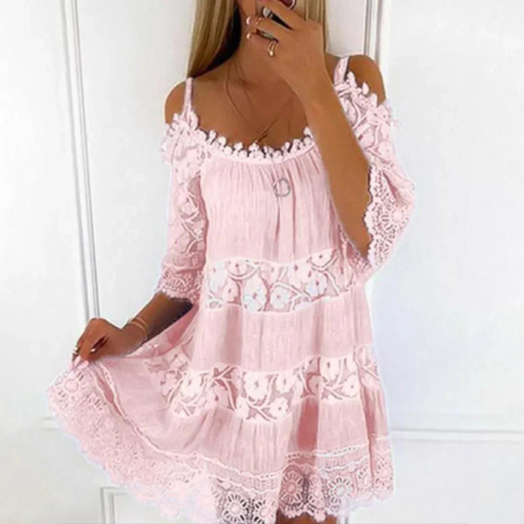 Cute Boho Sundress with Lace Details