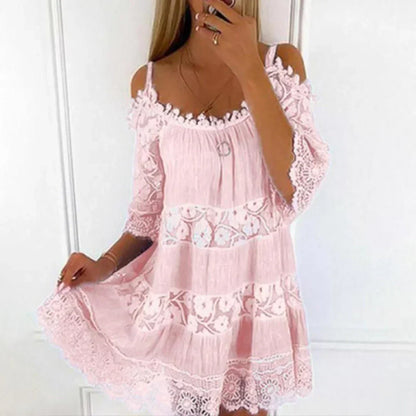 Cute Boho Sundress with Lace Details