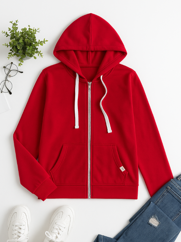 Warm Women's Fleece Zip Hoodie - EasyApparels