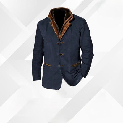 Men's Simple Button Down Winter Coat