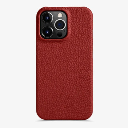 Thin Red Leather iPhone Case with Premium Grip - Luxicro
