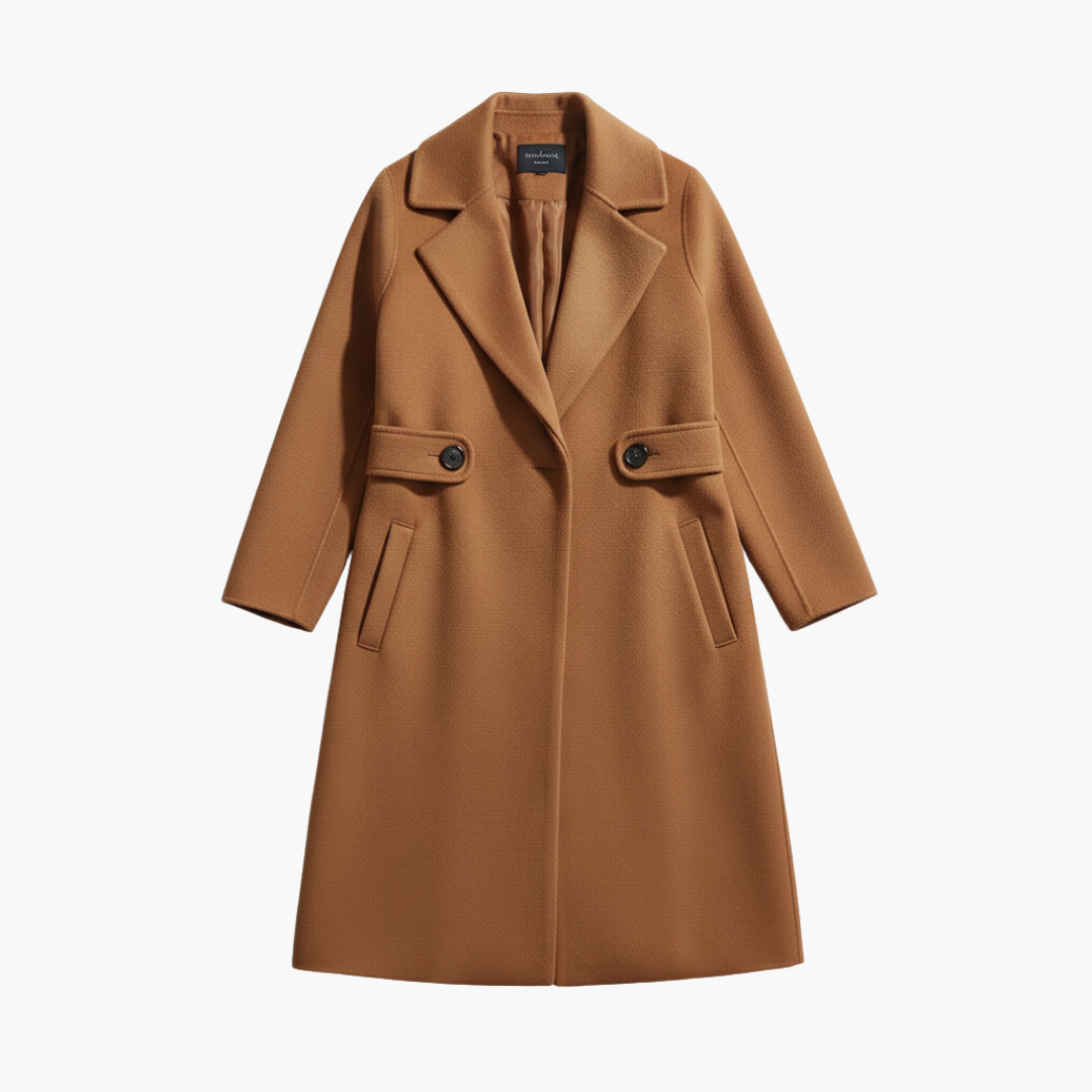 Classic Ladies Trench Coat with Button Front - Vossary