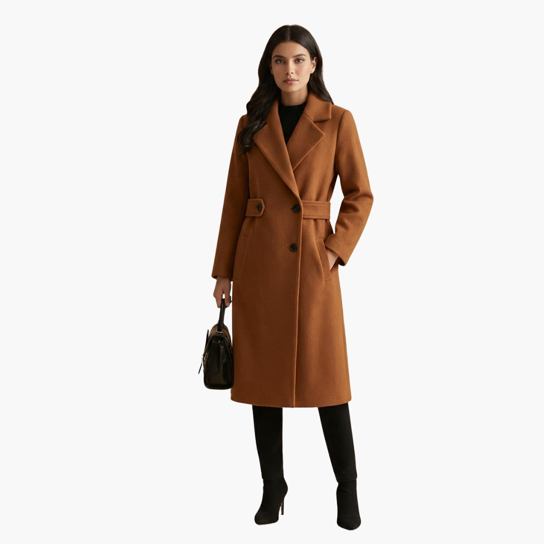 Classic Ladies Trench Coat with Button Front