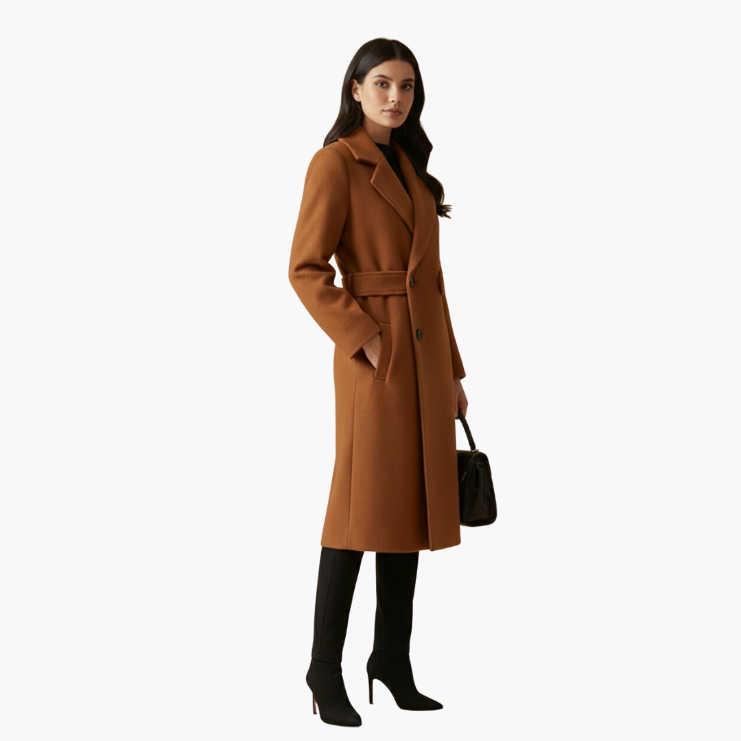 Classic Ladies Trench Coat with Button Front
