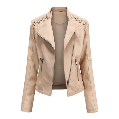 Fashionable Ladies Zip Front Jacket
