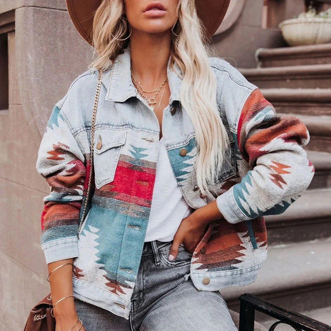 Classic Blue Jeans Jacket for Ladies - Vossary