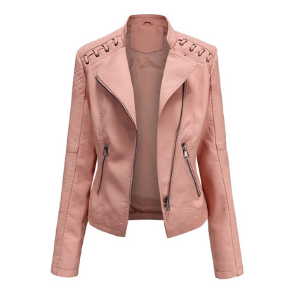 Fashionable Ladies Zip Front Jacket