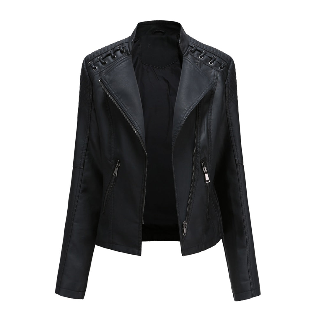 Fashionable Ladies Zip Front Jacket