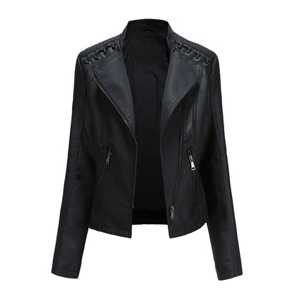 Fashionable Ladies Zip Front Jacket