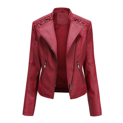 Classic Ladies Leather Bike Jacket