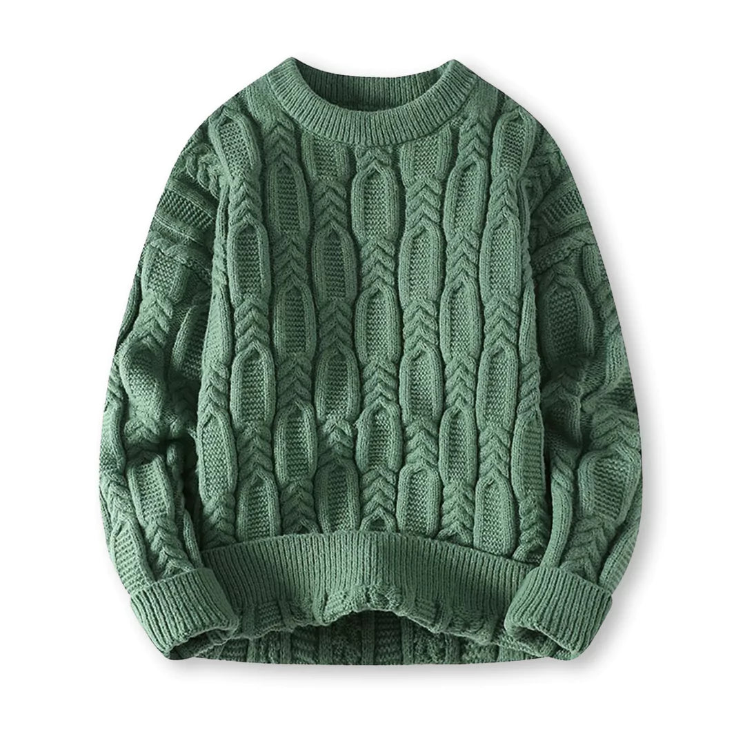 Cozy Men's Cable Knit Winter Sweater - Luxicro