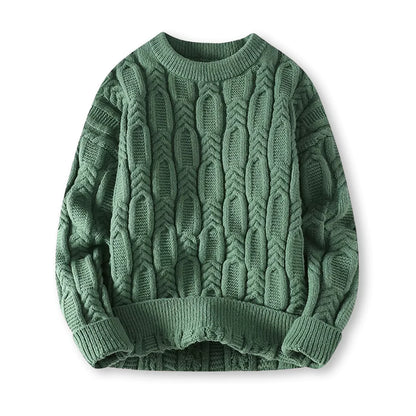 Cozy Men's Cable Knit Winter Sweater - Luxicro