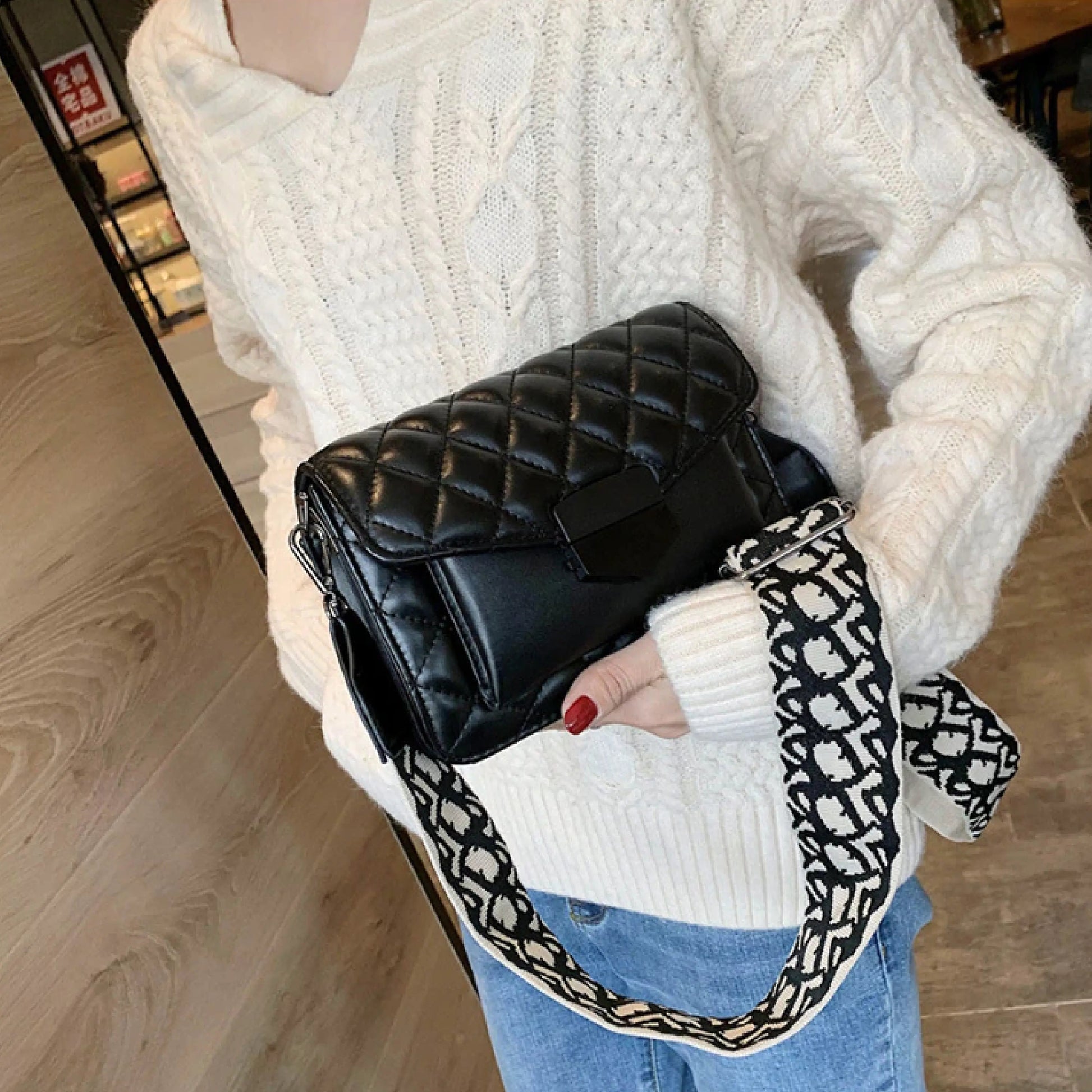 Eco Friendly Quilted Cross Body Handbag - Vossary