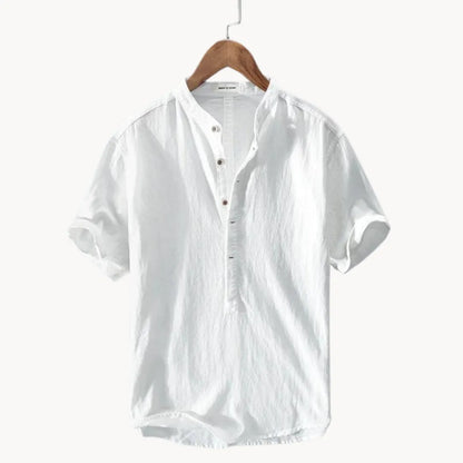 Comfortable Light Blue Linen Shirt - EasyApparels