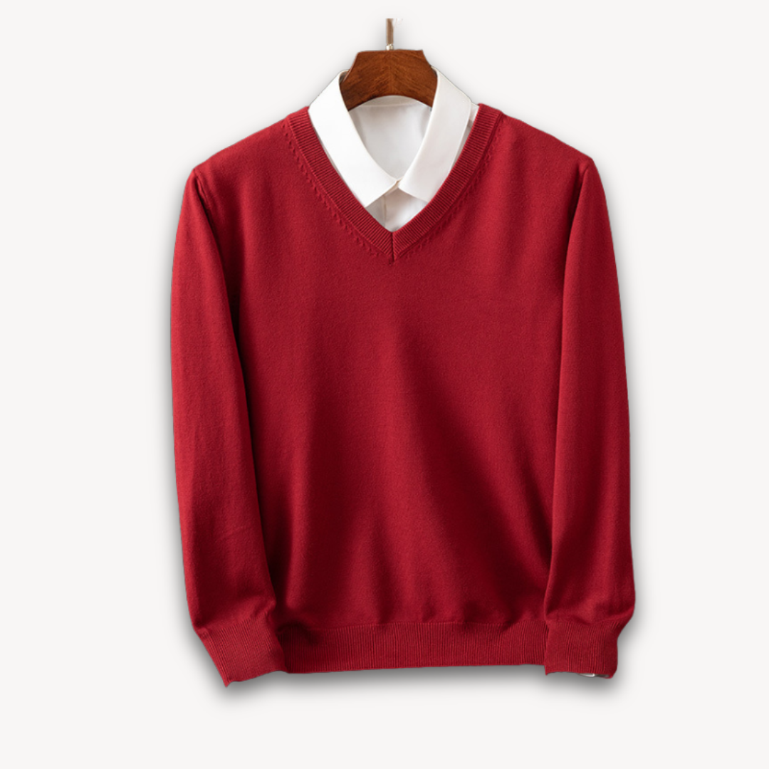 Classic Fit Men's Soft V-Neck Sweater