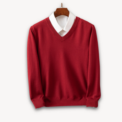 Classic Fit Men's Soft V-Neck Sweater
