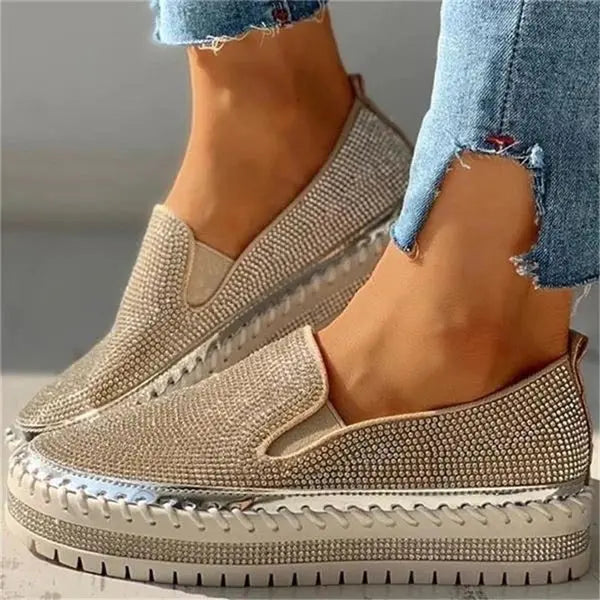 Glitter Sneakers for Women - Chic Comfortable Shoes - Vossary
