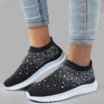 Sparkly Women's Slip On Shoes - Comfortable Casual Sneakers