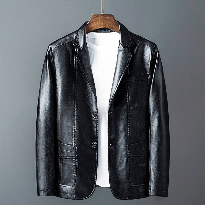 Authentic Leather Men's Classic Biker Jacket