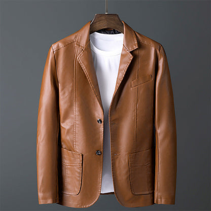 Authentic Leather Men's Classic Biker Jacket - EasyApparels
