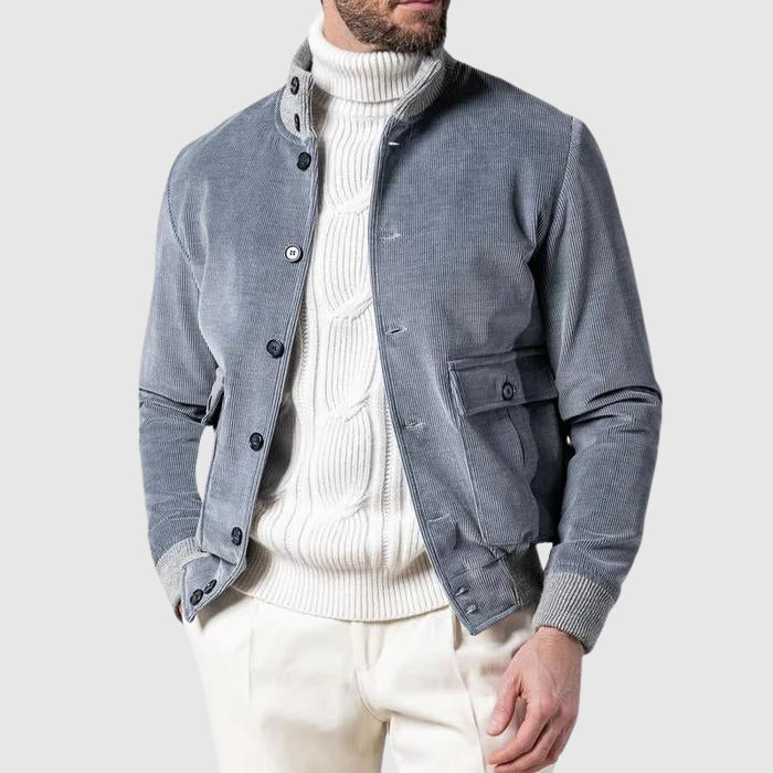 Warm Corduroy Mens Bomber Jacket - EasyApparels