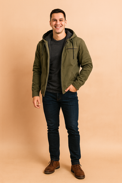 Classic Mens Hooded Winter Jacket