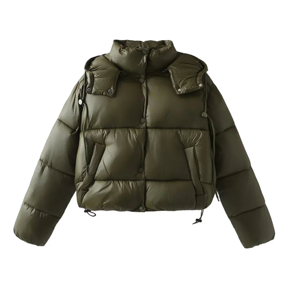 Warm Womens Padded Hoodie Jacket