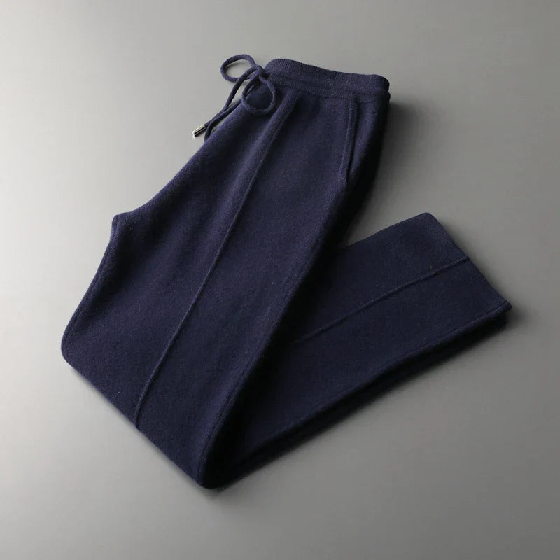 Comfortable Casual Drawstring Waist Trousers