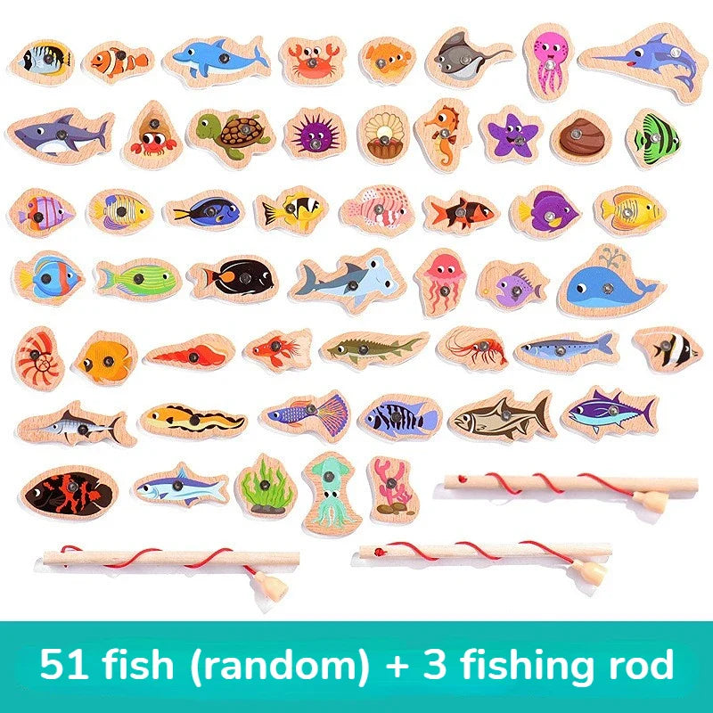 Fun Wooden Fishing Toy for Kids Learning Set