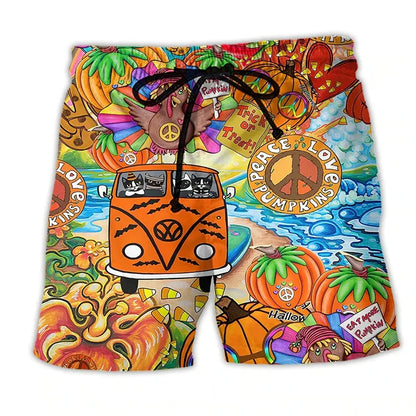 Vibrant Men's Beach Shorts
