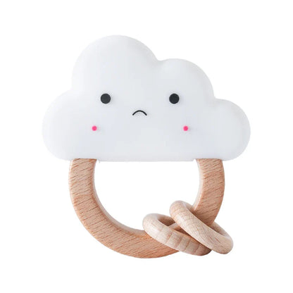 Soft Baby Teether Toy Set with Rattle and Ring