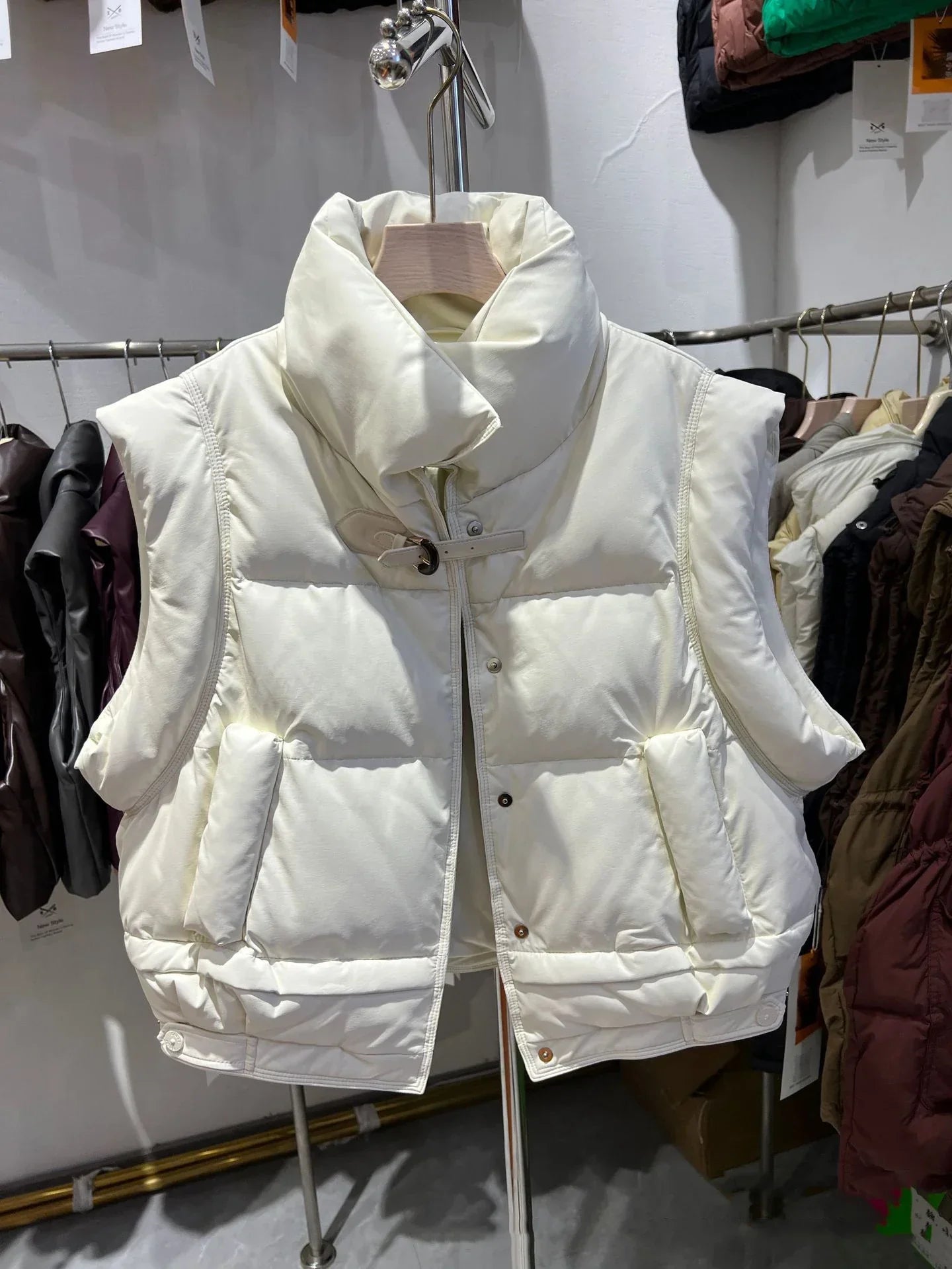 Cozy Women's Puffer Vest - Short Faux Down Winter Jacket - Luxicro