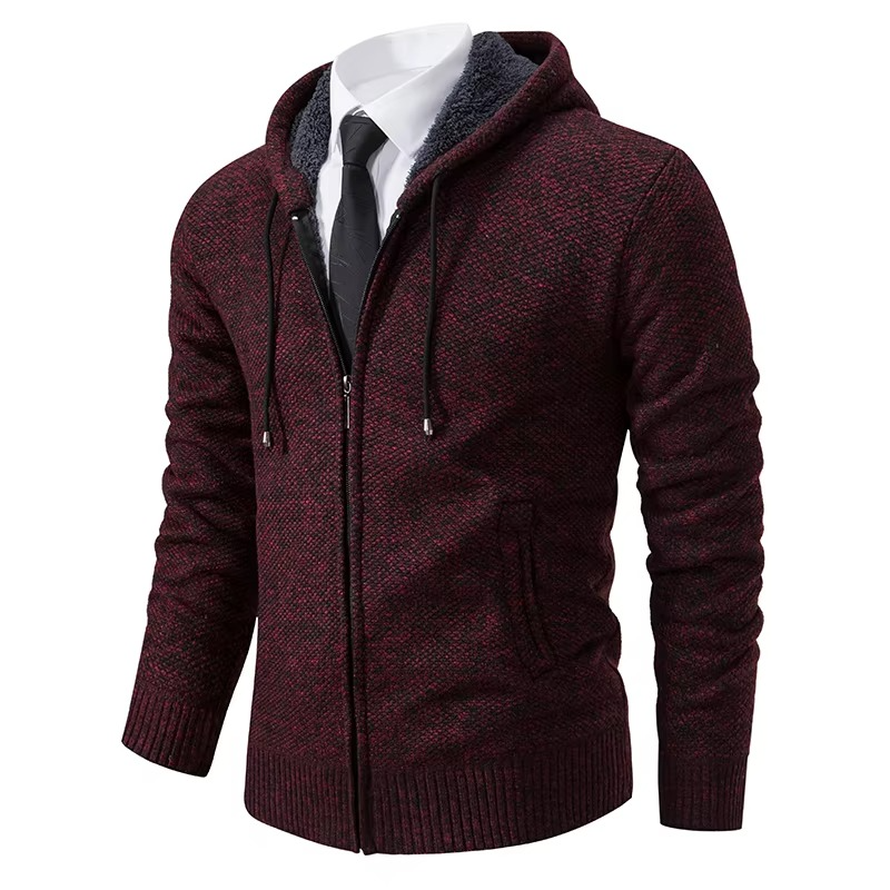 Cozy Fleece Lined Zip Up Cardigan Jacket