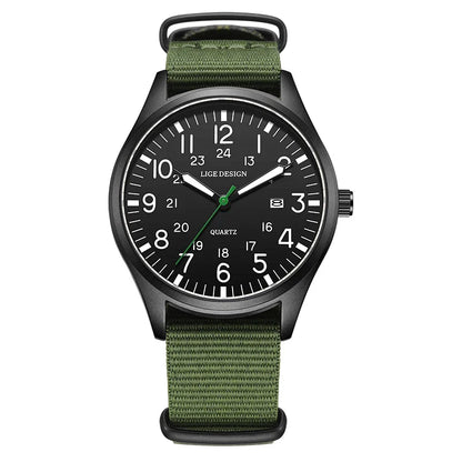 Stylish Quartz Watch with Beige Face and Durable Strap