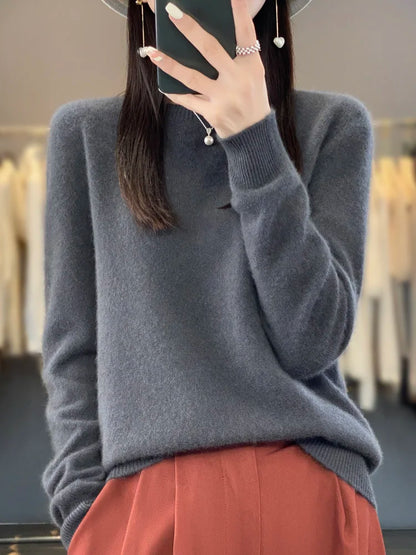 Soft Merino Wool Crew Neck Sweater